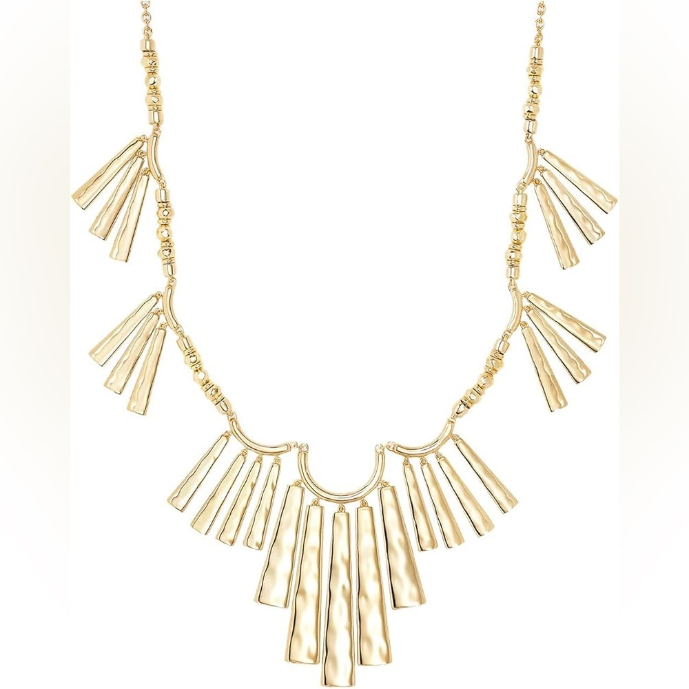 Kendra Scott Layton Statement Necklace in Gold Metal